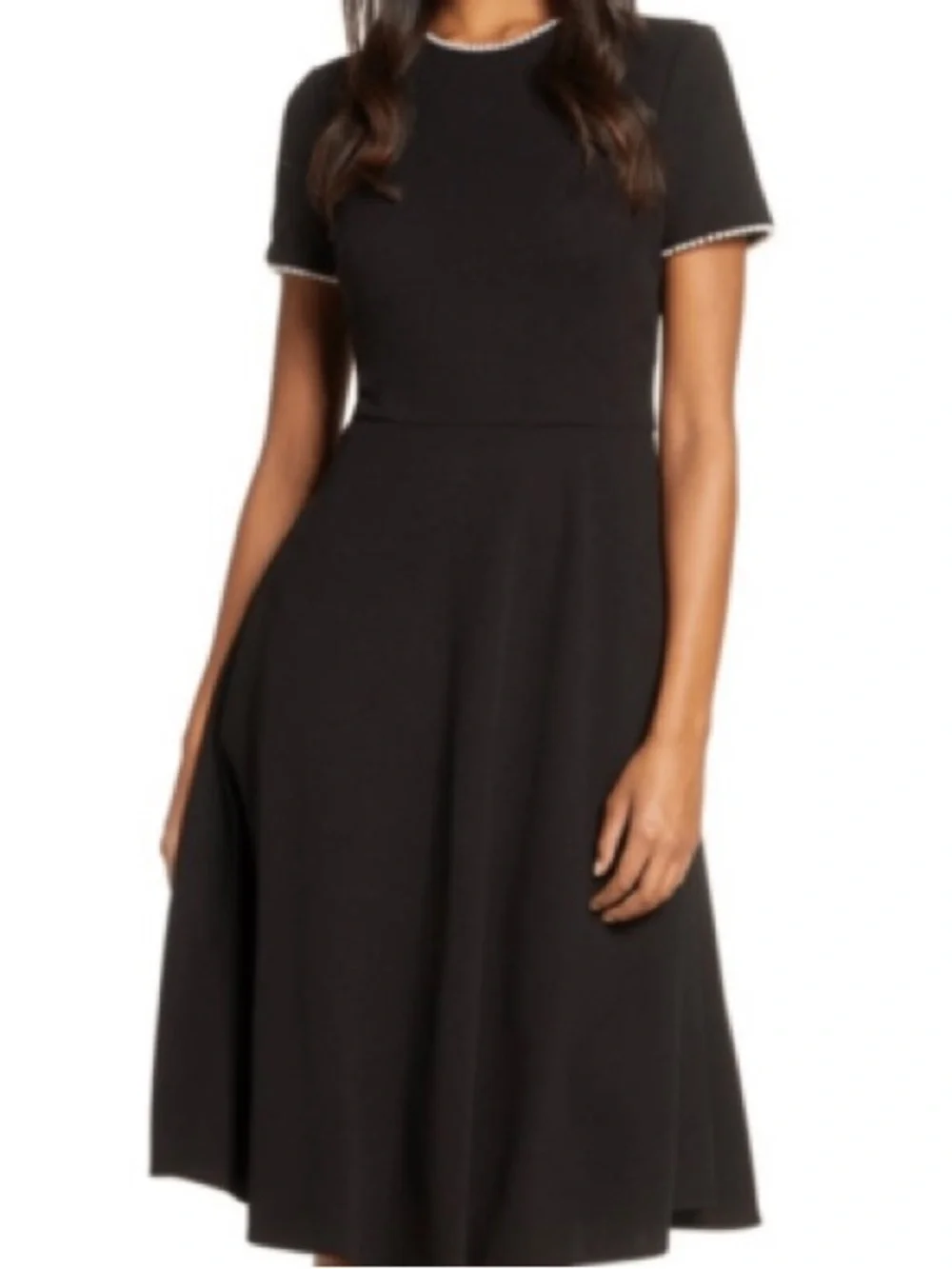 Victoria Dress with Pearl Trim - Picture 3 of 12